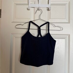 Spacedye Slim Racerback Cropped Tank Navy